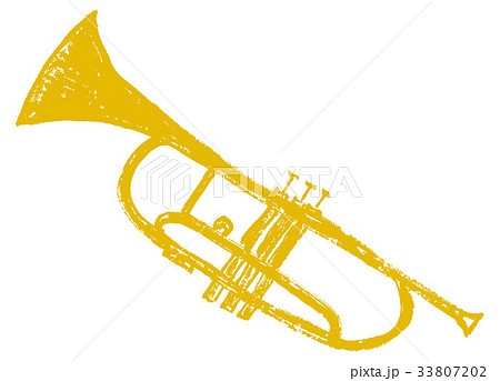 トランペット 楽器 金管楽器 管楽器のイラスト素材