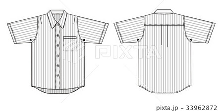 シャツ 半袖 ストライプ ベクターのイラスト素材