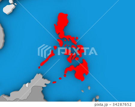 フィリピンの地図のイラスト素材