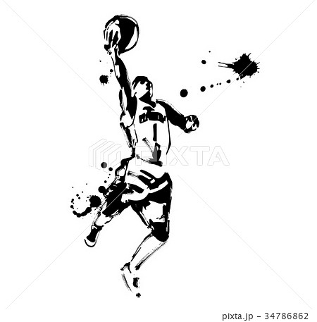 バスケットボール スポーツ バスケ ミニバスのイラスト素材