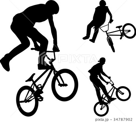 アクロバティック 自転車 Bmx フリースタイルのイラスト素材