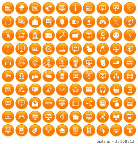 オレンジ オレンジ色 100 １００のイラスト素材 Pixta