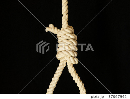 首吊り自殺 綱の写真素材