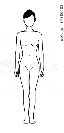 二次元 裸直立 女性 身体 裸 直立のイラスト素材 - PIXTA