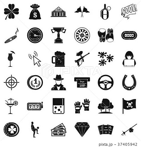 ギャンブル アイコン シンプル 単純のイラスト素材