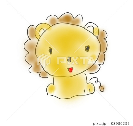 ライオン Manga 黄色 笑うのイラスト素材