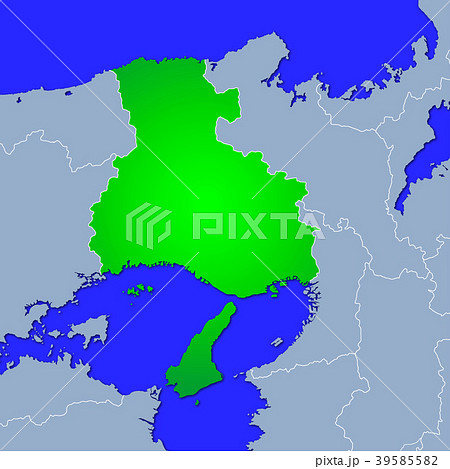 淡路島 兵庫県 淡路 マップのイラスト素材