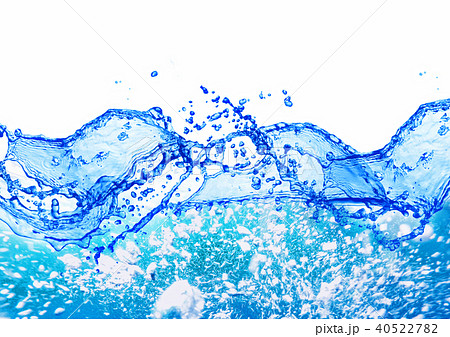 水飛沫 水面 水しぶき イラストのイラスト素材