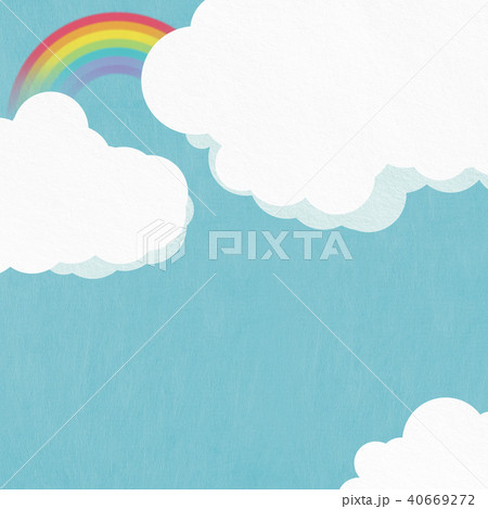 背景 夏 雲 虹のイラスト素材