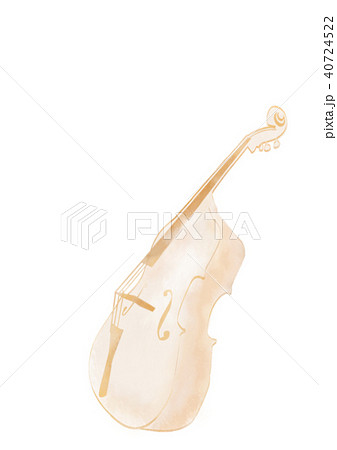 ウッドベース 楽器 弦楽器 イラストのイラスト素材