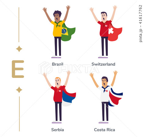 ブラジル人 マンガ 漫画 選手権のイラスト素材