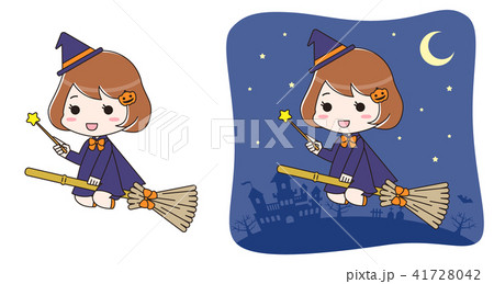魔法使い 魔女 ベクター 杖のイラスト素材
