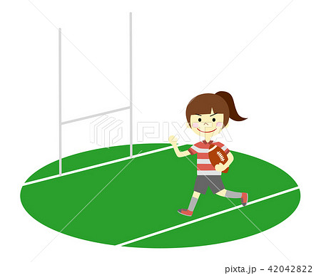 ベクター ラグビー ラグビーボール かわいいのイラスト素材