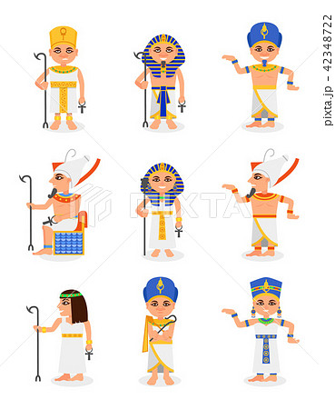 ファラオ 女性 男 男性のイラスト素材