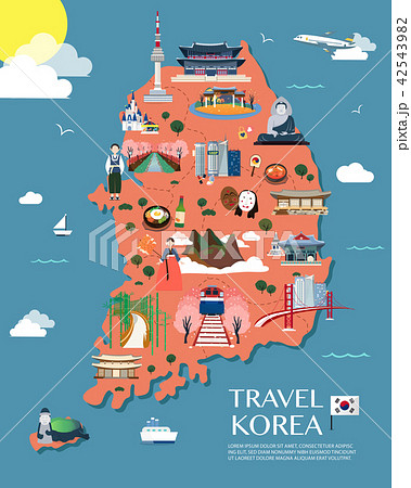 地図 朝鮮 ソウル イラストのイラスト素材 Pixta