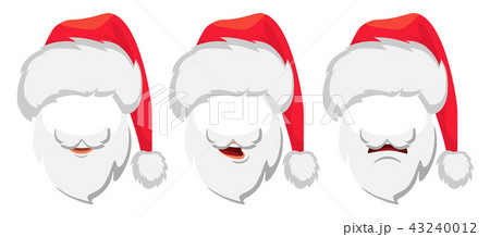 クリスマス サンタクロース ひげ 髭のイラスト素材