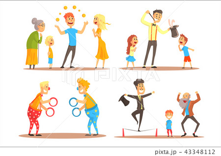 ジャグリングのイラスト素材