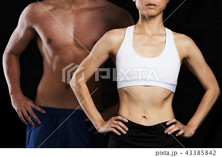 格闘技 人物 女性 肉体美の写真素材