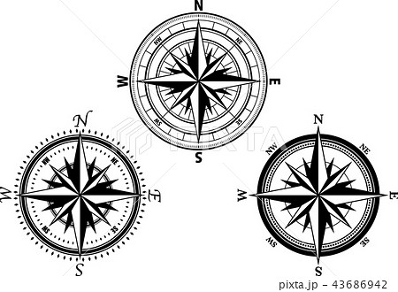 羅針盤のイラスト素材