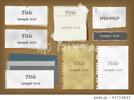 ノート 茶色 アンティーク メモのイラスト素材