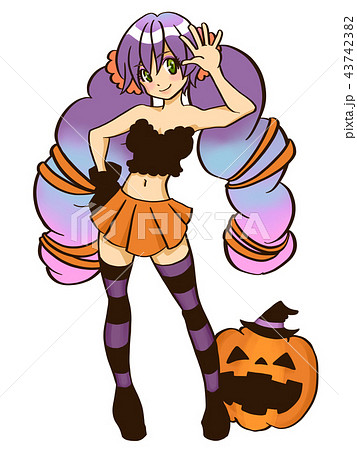 仮装 小悪魔 ハロウィン 女の子のイラスト素材