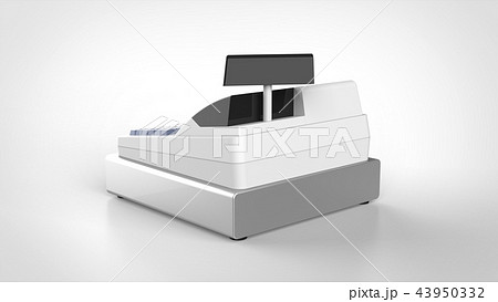 レジ キャッシャー 3d Posレジのイラスト素材