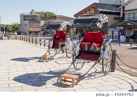 愛知県 犬山市 人力車 観光の写真素材