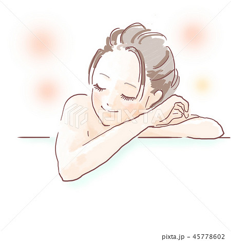 お風呂 リラックスのイラスト素材