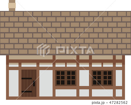 民家 イラスト 建物 ヨーロッパの写真素材