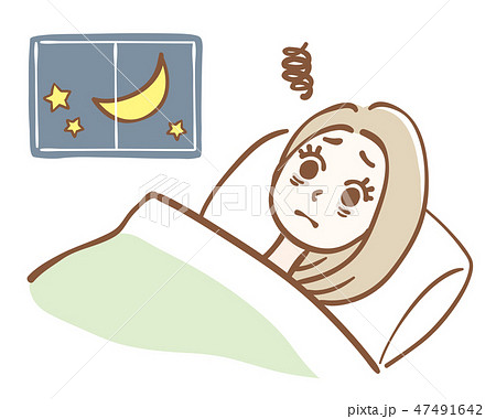 寝れないのイラスト素材