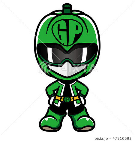 ピーマンのキャラクターのイラスト素材
