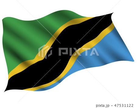 タンザニア国旗のイラスト素材