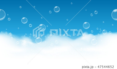 せっけん 石鹸 フレーム 泡のイラスト素材