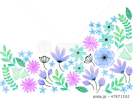 お花畑のイラスト素材