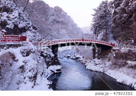 日光 神橋 冬 観光地の写真素材 - PIXTA