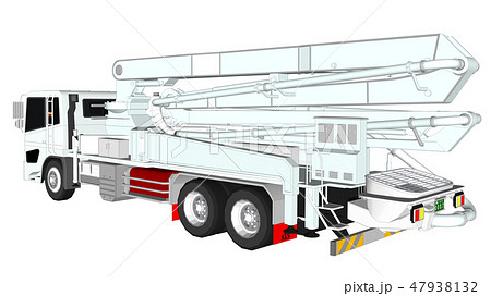 コンクリートポンプ車のイラスト素材