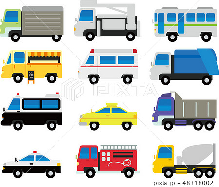 電気工事車両のイラスト素材