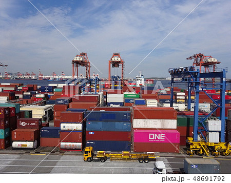 東京国際コンテナターミナルの写真素材
