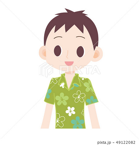 アロハシャツのイラスト素材