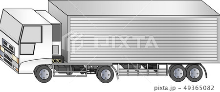 働く車 はたらくくるま トレーラー トラックのイラスト素材