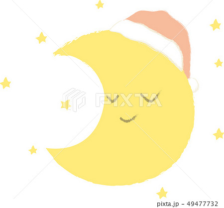 月 お月様 お月さま 星 かわいいのイラスト素材 Pixta