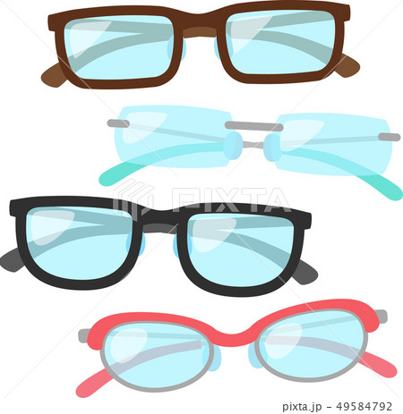 黒縁めがねのイラスト素材