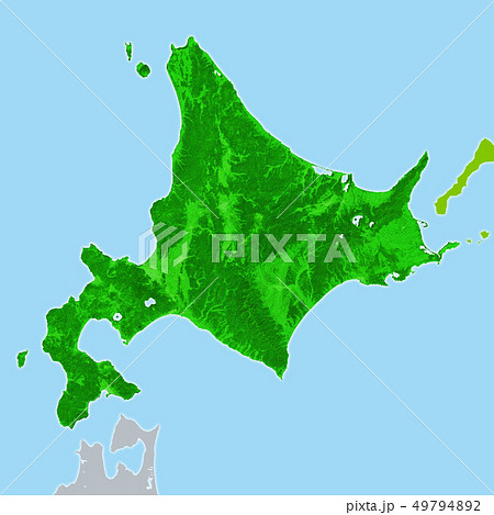 北海道地図のイラスト素材集 ピクスタ