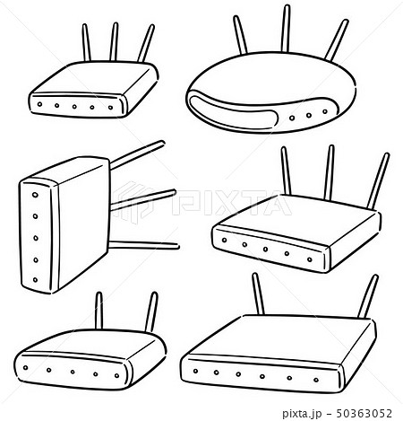 ルーター モデム ルータ クリップアートのイラスト素材
