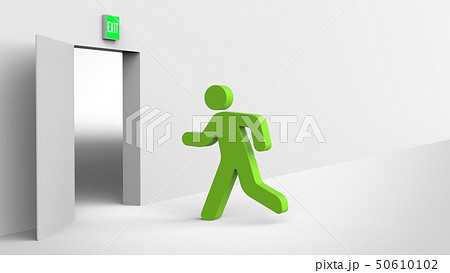 非常口のイラスト素材