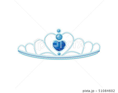 ティアラ 王冠 かわいい イラストの写真素材