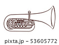 トロンボーン 手描き風のイラスト素材