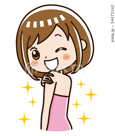 女性 女の子 後ろ姿 背中のイラスト素材