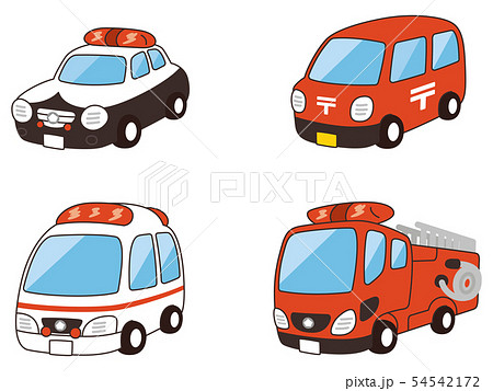 消防 救急車 救急車両 特殊車両のイラスト素材