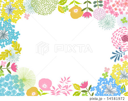 花フレームのイラスト素材